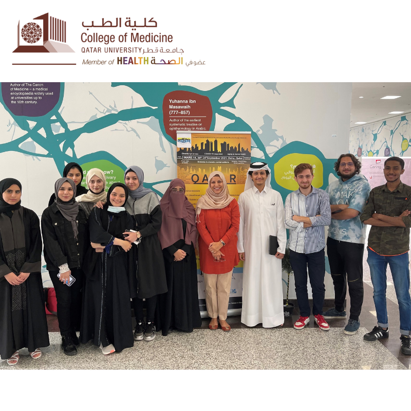 QU_Health's tweet photo. Students of the College of Medicine at Qatar University participated in the International Virtual Conference on Glucose Research #IMARS14, with a new study on the ability of manuka honey to disrupt the emerging corona virus - Covid-19. https://t.co/7h1s6y3gbL