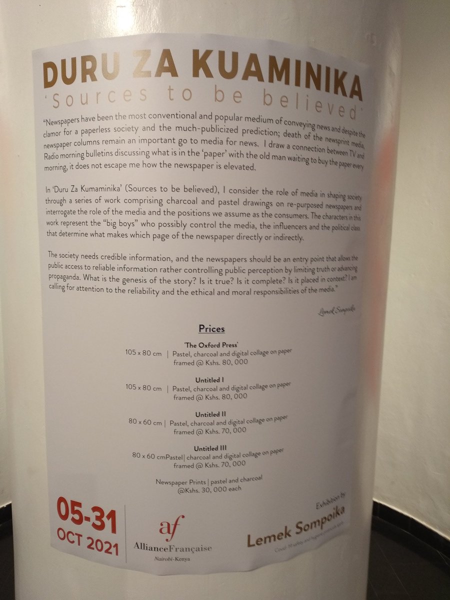 warothe's tweet photo. I know that art has gotten more and more abstract.
And one is expected to act like they understand what is being exhibited and then attach serious meaning.
But walking around 'Duuru za kuaminika" left me confused.
Try as I may I couldn't wrap head around it.
#myNbo #artKE https://t.co/STvZuLQ5xC