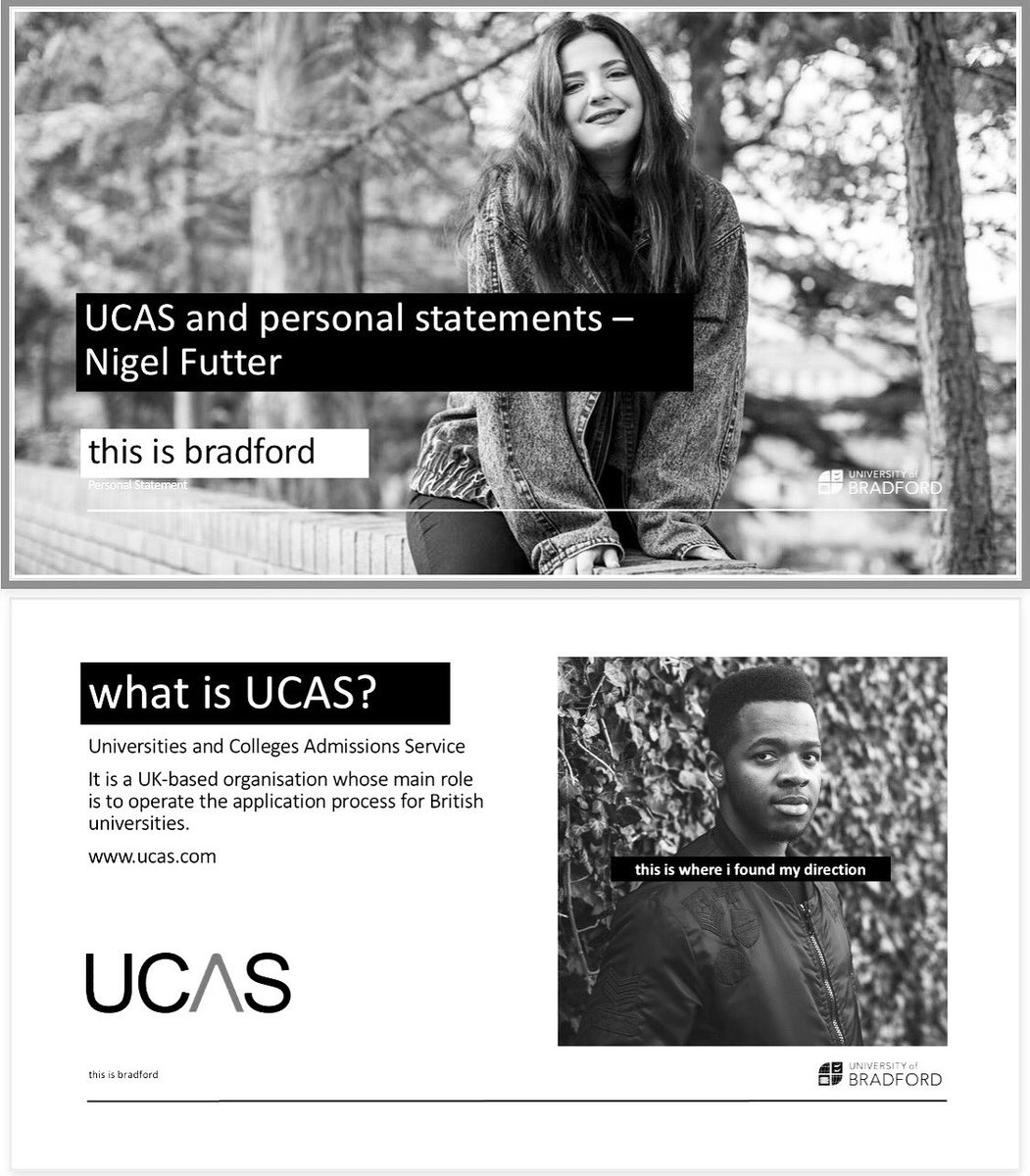 Y13 - personal statement workshop this Thursday at 11:50, run by Nigel Futter from <a href="/UniofBradford/">University of Bradford</a> . If you’re still working on your personal statement, are stuck, confused or need inspiration, this is for you!