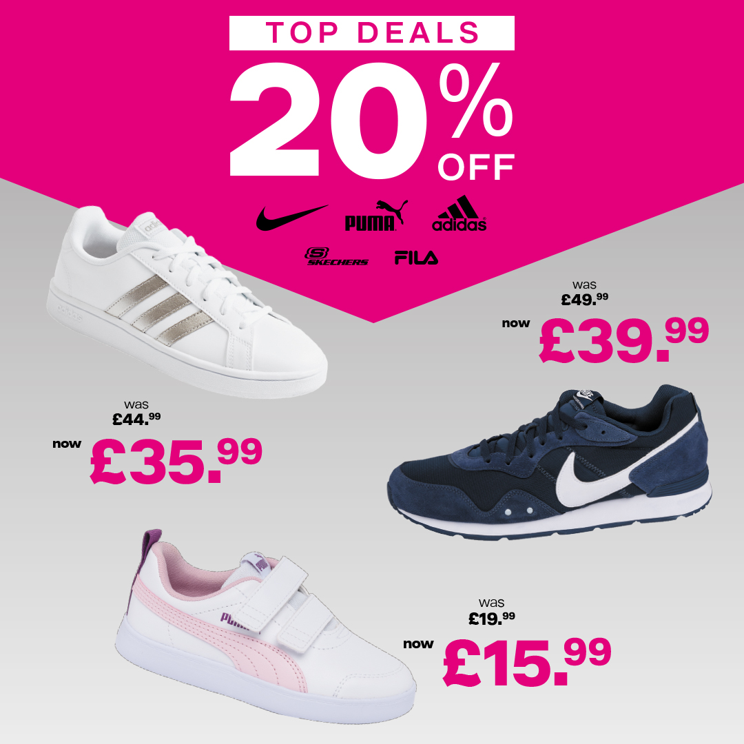 shopelmsleigh's tweet image. Shop and save with 20% off selected branded styles in store at #Deichmann! 👟

For a limited time only... 👀 

#ShopElmsleigh #Offers #Footwear