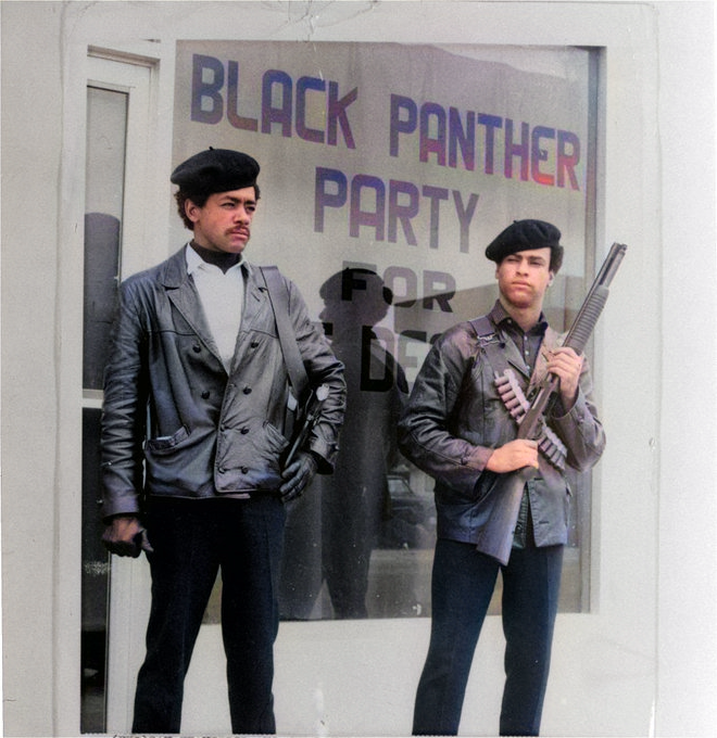 AfricanArchives's tweet photo. On this day in 1966, The Black Panther Party for Self Defence was founded by Huey P. Newton and Bobby Seale.

Originally founded to fight police racism, they were dedicated to liberating people from white supremacism and also fed the hungry and mentored youth. https://t.co/aouULUsOdJ