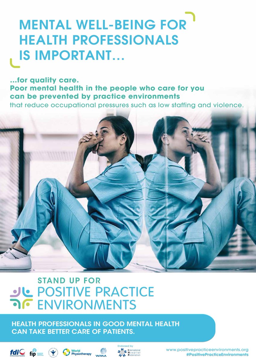 WHPAlliance's tweet image. Today is #WorldMentalHealthDay. Look after yourselves and your colleagues. Talk, share, support. Break down the taboos.

buff.ly/3y9LIl9
#PositivePracticeEnvironments