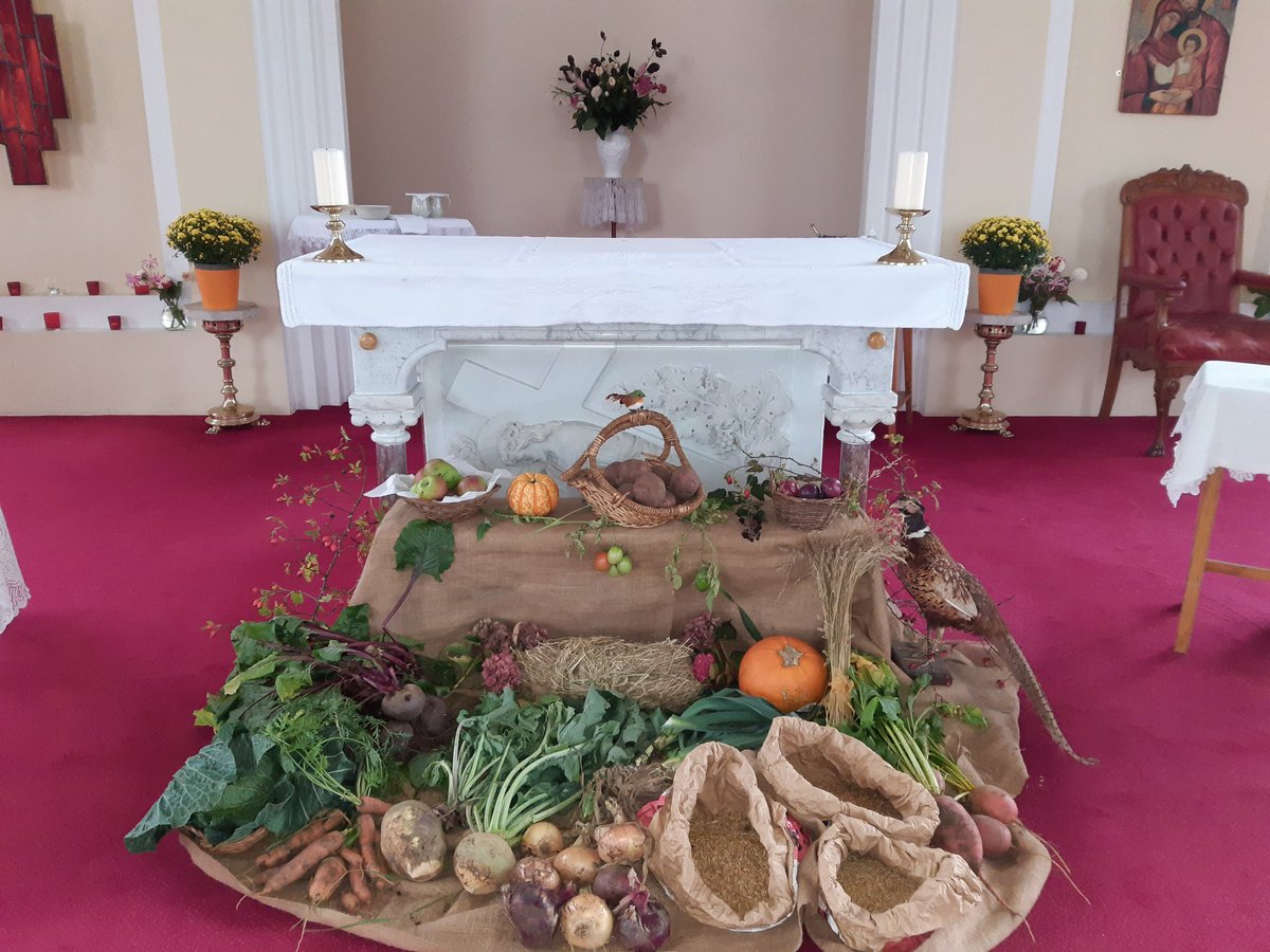 Harvest Thanksgiving, St. Mary's Church, Clonaghadoo. God of harvest, gardener supreme, feed us, prune us, harvest us that our lives may bring glory to you. Amen.