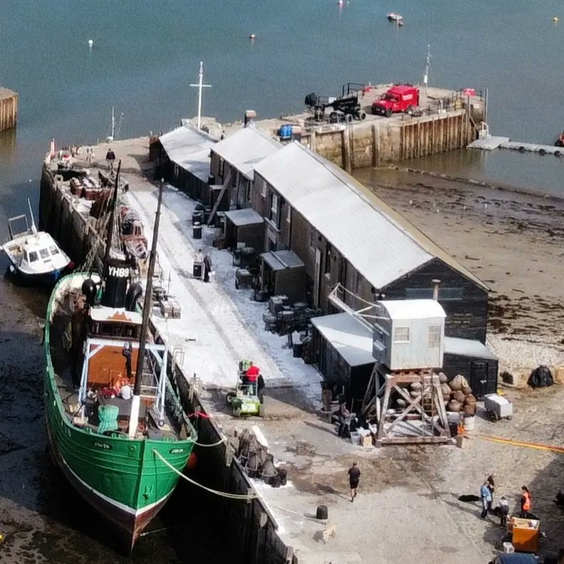 We are currently closed due to snow 🤣
Photo credit <a href="/Love_Lyme_Regis/">Love Lyme Regis</a> 
#wonkafilm #filmset #willywonka