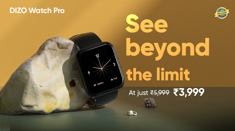 DIZOTech's tweet photo. Our #DIZOWatchPro tells us that the right place and the right time to be at @flipkart is right now! 

Grab the smartwatch at #TheBigBillionDays today: https://t.co/nn9NXaFFRN

Drop a ⌚ in the comments if you're buying it today!

#DIZOBBD #DIZO #realmeTechLife #BeDifferent https://t.co/bkuoGCLPHo