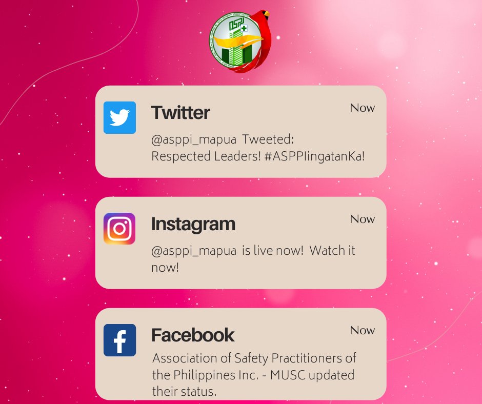 asppi_mapua's tweet photo. Don't forget to follow our Twitter, Instagram, and Facebook account for the latest updates!
"Your safety is our utmost priority"
#ASSPIingatanKa
#ASPPIMUSCCares
#SafetyPractitioners
Credits to: John Stephen J. Wilwayco - Head of Internal PRO https://t.co/BVnMyF2Nwc