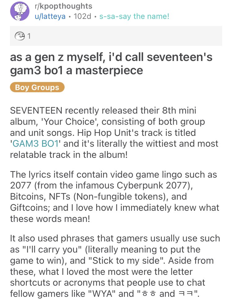 Seventeen Reddit S Tweet As A Gen Z Myself I D Call Seventeen S Gam3 Bo1 A Masterpiece Pledis 17 ì¸ë¸í´ Seventeen Trendsmap