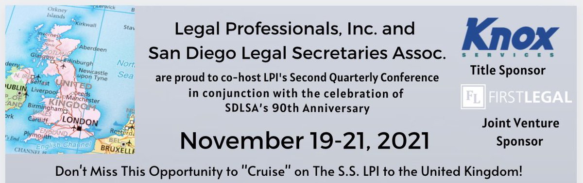 MeetLPI's tweet photo. ARE YOU READY FOR CONFERENCE? Register now. Knox Services is our Title Sponsor and First Legal our Joint Venture Sponsor. https://t.co/4IjRDeXaSP. #legalprofessionalsinc #meetlpi https://t.co/YXGq42kf0A