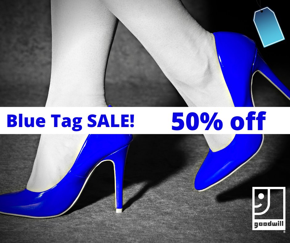 MemphisGoodwill's tweet photo. Today only, receive 50% off any item with a blue tag. Remember to tag us with hashtag #GotitatGoodwill. (Sale at all locations except Bargain Barns)
#SundayTagSale #50%off #GetItAtGoodwill https://t.co/YboOl5nJ09