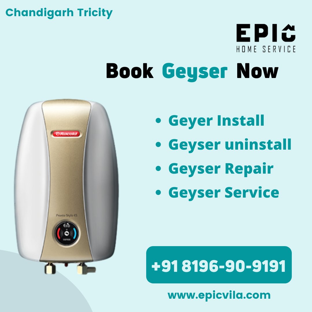 epicvila's tweet photo. Get Ready for winter Season. Book Geyser Repair Installation or Service Work in Chandigarh Tricity

 #Chandigarh #Mohali #Punjab #Plumber #epichomeservice #TvRepair https://t.co/5Y4Ds90Ic6