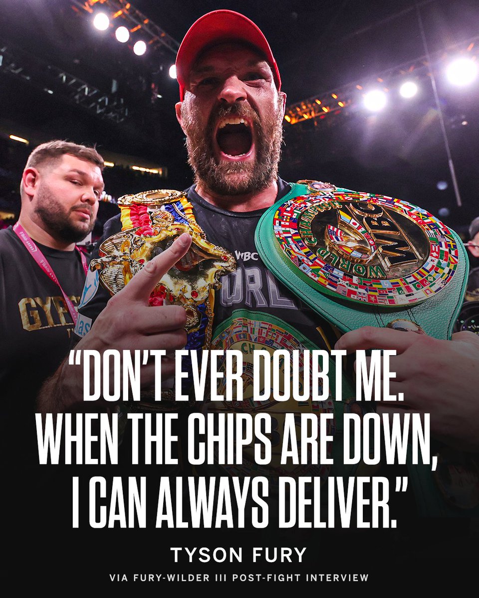 Can't count out <a href="/Tyson_Fury/">TYSON FURY</a> 😤 #FuryWilder3