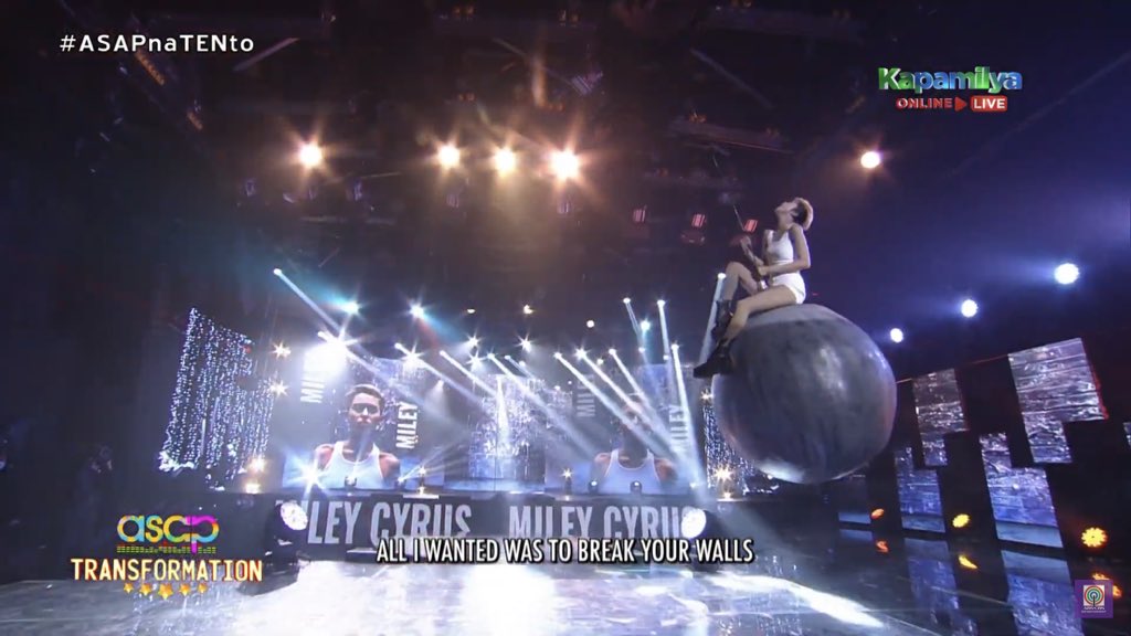 ASAPOfficial's tweet photo. Maymay as Miley Cyrus on ASAP Transformation! #ASAPnaTENto https://t.co/h1ErG49EEb