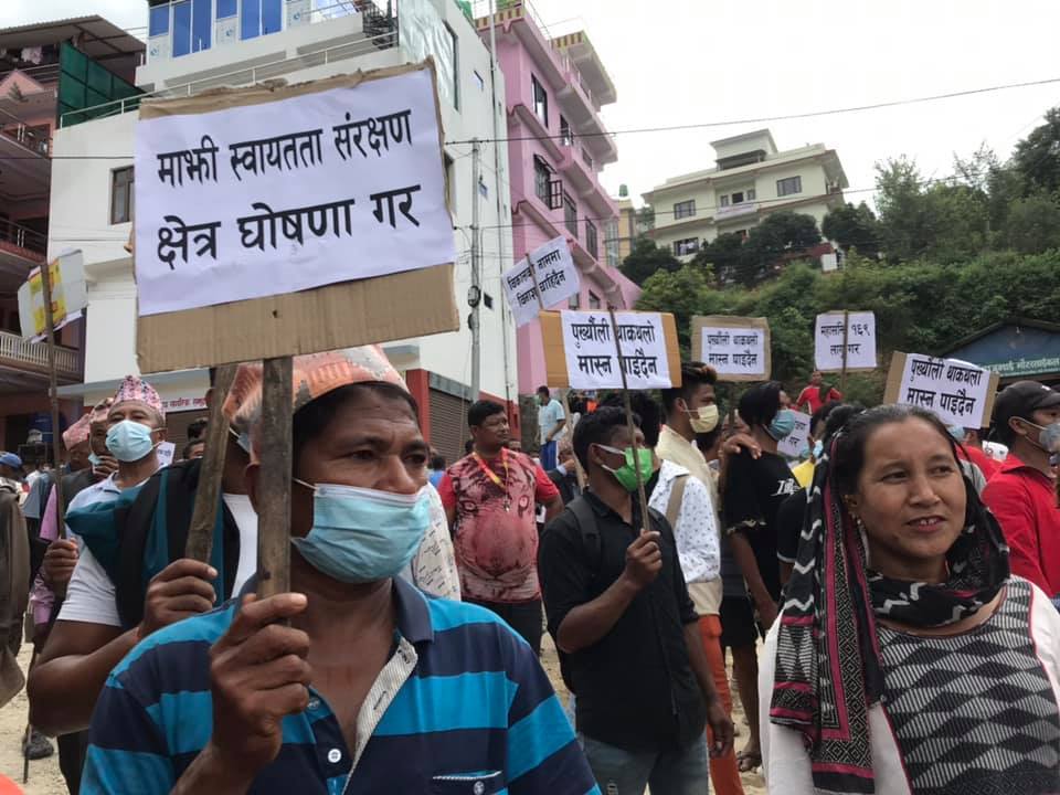CEMSOJ's tweet photo. #Indigenous Majhi communities in eastern #Nepal demand cancellation of #Sunkoshi-2 #Hydropower Project, saying that the Project will result in large scale displacement of #Majhi & other locals, and even wipe out the Majhi people from their ancestral lands.
https://t.co/0p9IJ7f6dM https://t.co/nN5O43YwPM
