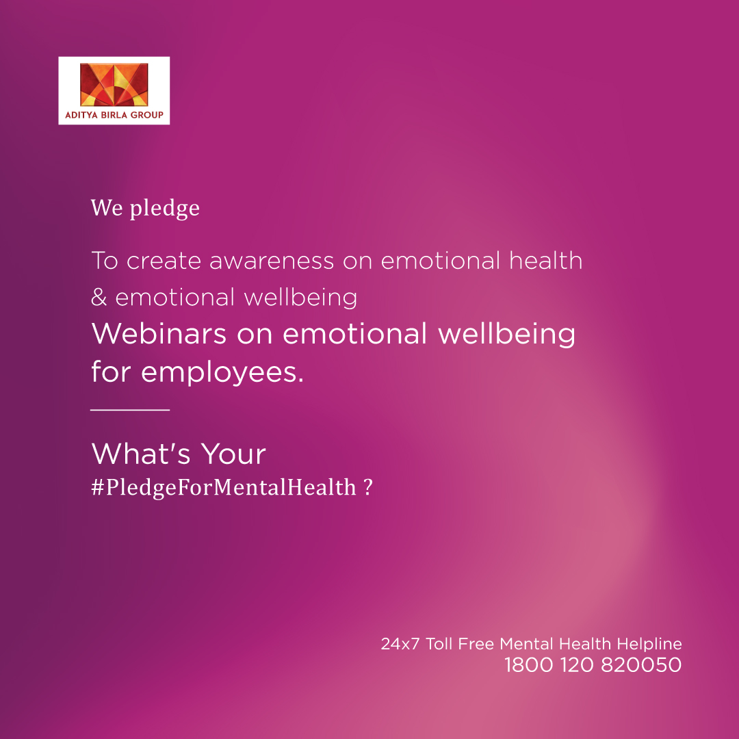 AdityaBirlaGrp's tweet photo. Do your bit, #PledgeForMentalHealth and tell us in the comments how you would like your employer to care for your #mentalhealth.

#WorldMentalHealthDay 
@MpowerMinds #MpowerMinds https://t.co/DvoiA8sxCM