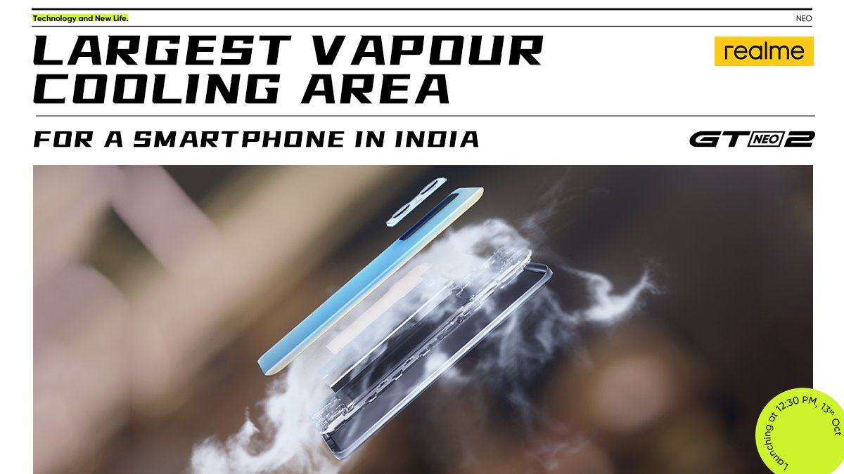 MadhavSheth1's tweet photo. 3 days to go!
The #realmeGTNEO2 has Largest Vapour Cooling Area for a Smartphone in India &amp; reduces core temperature up to __ ⁰C.

Part 1/3 giveaway.
RT &amp; reply with #EverythingInNEO. 

Answer all &amp; stand a chance to win #realme GT NEO 2. https://t.co/pQnNfhSOoJ