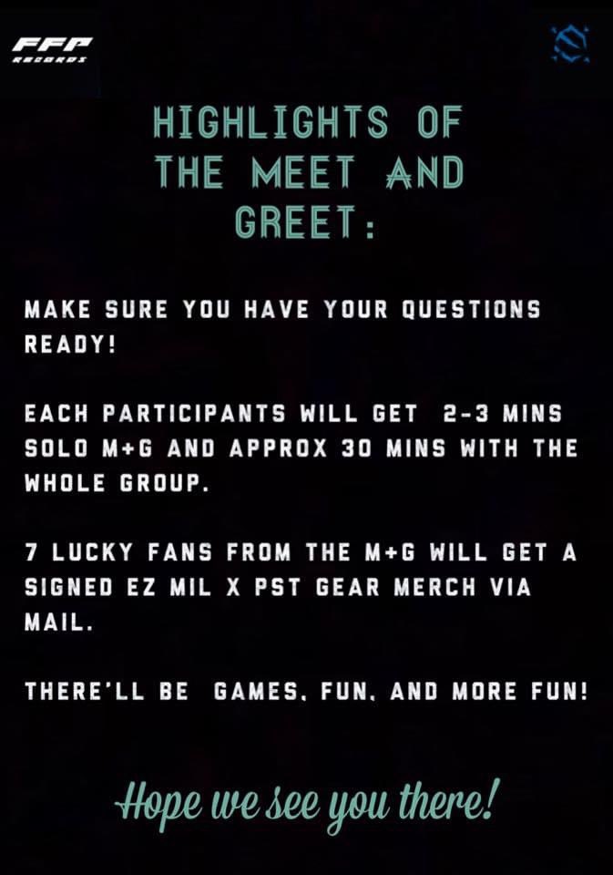 ezmillionsofc's tweet photo. How's everyone doing? Haven't got your tickets yet? Get your tickets now at https://t.co/RWKZx5Zk7M ! If some of y'all have tickets already don't forget to email  teamprmanager27@gmail.com for the M&amp;G this October 29 8PM-MNL TIME Thank you fam!

@ffpmgmtpr 
@EzMil27 
@Rezzi_XXV https://t.co/VASWdT3wU4