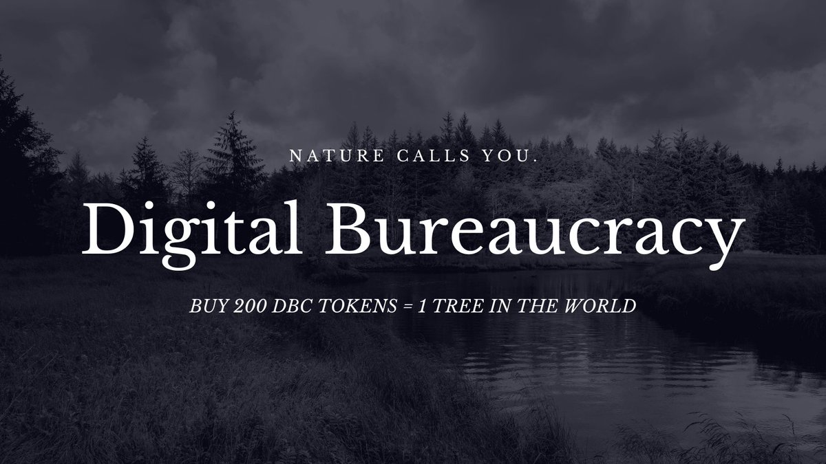 thebigfile's tweet photo. As you know, forest fires have affected our world a lot lately. As the Digital Bureaucracy team, we launched a campaign. You can gift 1 tree to our nature by buying 200 DBC.
buy now : 0xdfb60be3044b3b7a03b9c4be1805d2f6402c2073
#naturecallsyou #safeforest #safeworld #Btc #Eth #dbc https://t.co/vbNO0ZYDqh