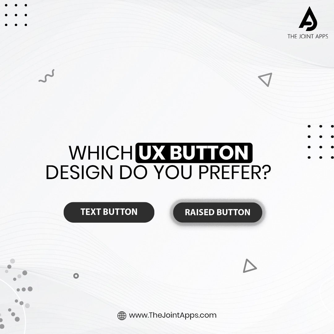 joint_apps's tweet image. Mainly, there are 5 types of UX Button design – text, ghost, raised, toggle & floating action button.
Which one do you prefer? Tell us in the comment section below.
#TheJointApps #Comment #CommentBelow #UXButtonDesign #MobileAppDevelopment #AppDevelopment #WebDevelopment #Apps