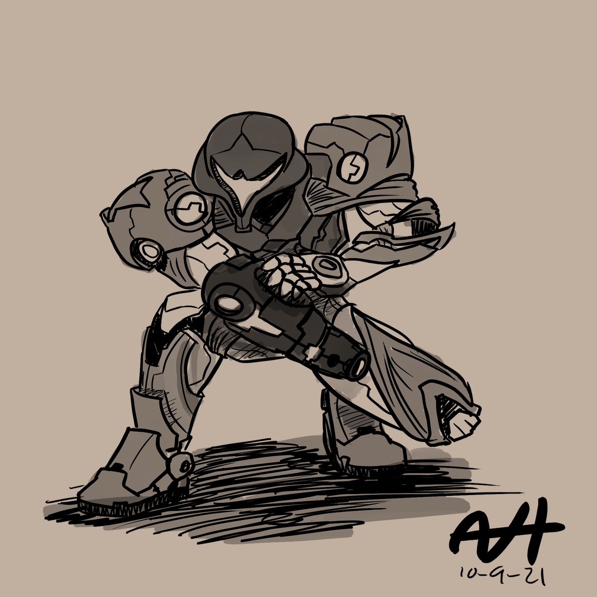 IndyFilmPro's tweet photo. Day 9: Weapon. Had to get in on the Dread hype and draw my girl Samus #drawtober2021 #MetroidDread #MetroidFanArt #Samus https://t.co/vAwSVHTwbV