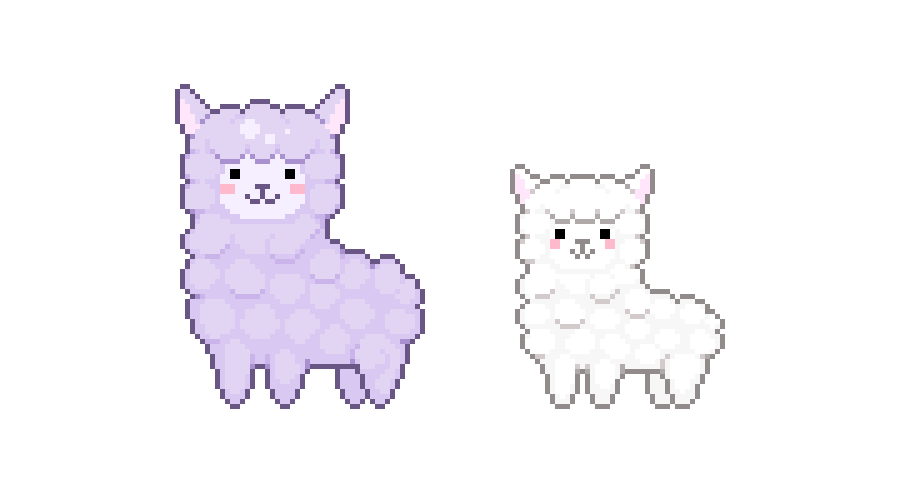 NoruPixels's tweet photo. Baby paca 👀💜

#pixelart #alpaca https://t.co/0O9TogTaF8