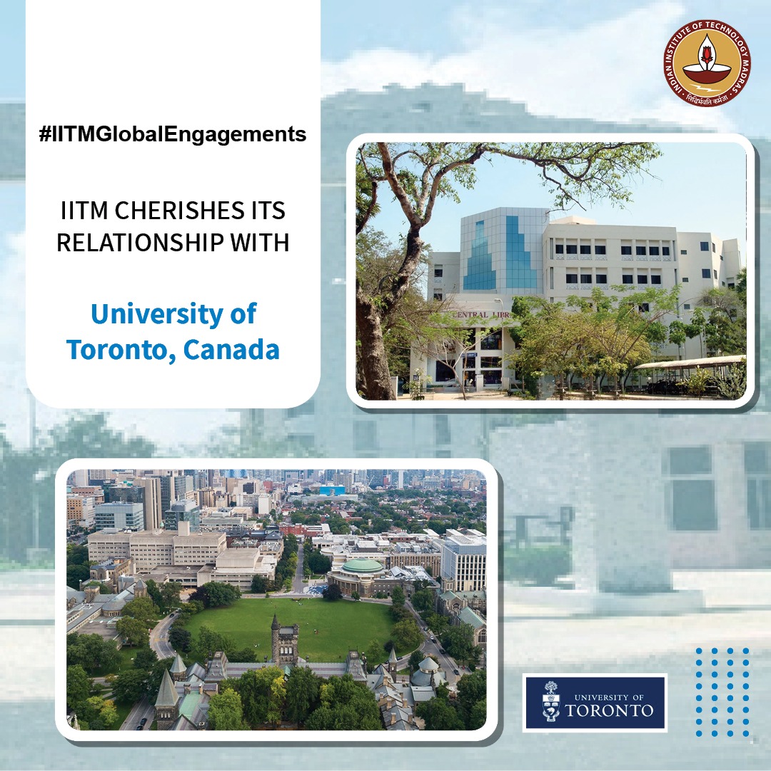 iitmadras's tweet photo. #IITMEngagements
@iitmadras cherishes its ties with @UofT, Canada. A framework agreement was signed between the two institutions in 2016, which kickstarted research collaborations &amp; resulted in joint publications. A GIAN course was also conducted by the faculty from @UofT https://t.co/OCIFpa6uW6