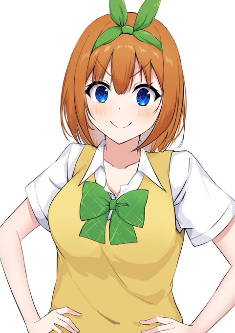 ほめてれさんがTwitterに投稿した中野四葉(五等分の花嫁)のイラスト。