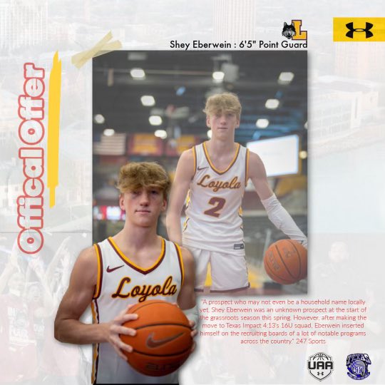 I am blessed to receive and offer from the University of Loyola Chicago. I want to thank coach Valentine and coach Morgan for recruiting me! #AGTG #fpp