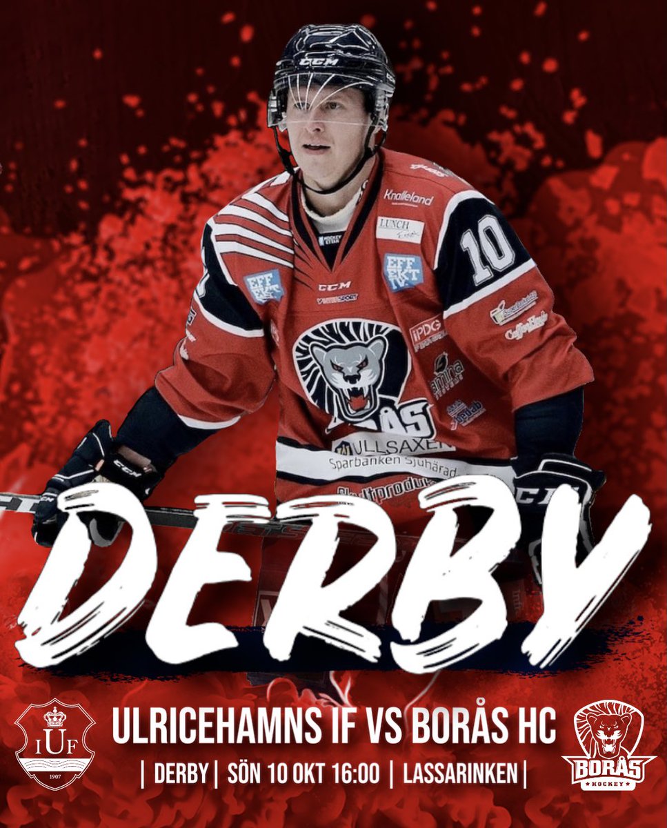 BorasHC's tweet photo. Säsongens första derby! 😍 
Vi ses väl i Ulricehamn? #gohc 🦁 https://t.co/sW1lS9CeBv