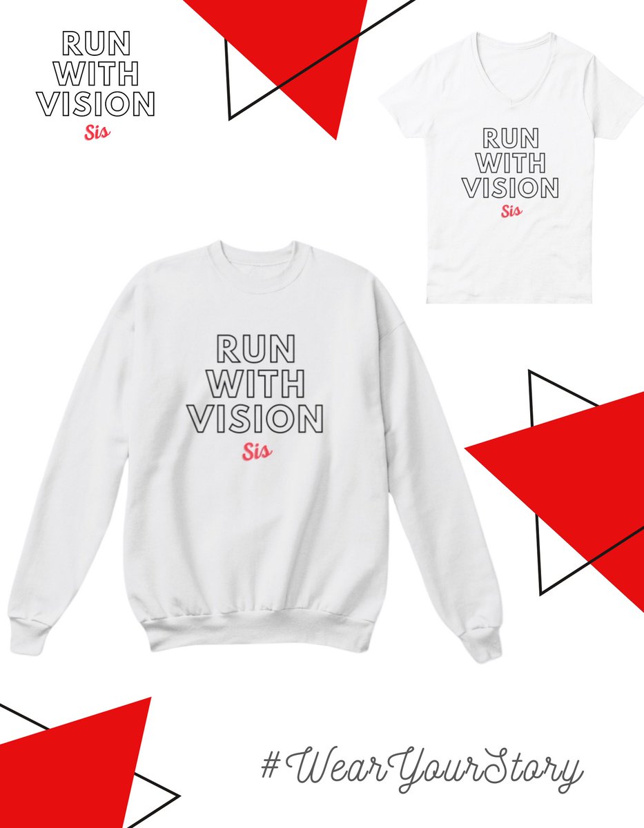 GraceMoreGrace's tweet photo. Hey SIS! Get your motivational merch at https://t.co/65mIiSYqFk
#RunWithVision #WearYourStory
♥️ Women’s Classic V Neck Tee up to 3XL.
♥️ Crewneck sweatshirts up to 2XL. https://t.co/Gg5tXjpZF5