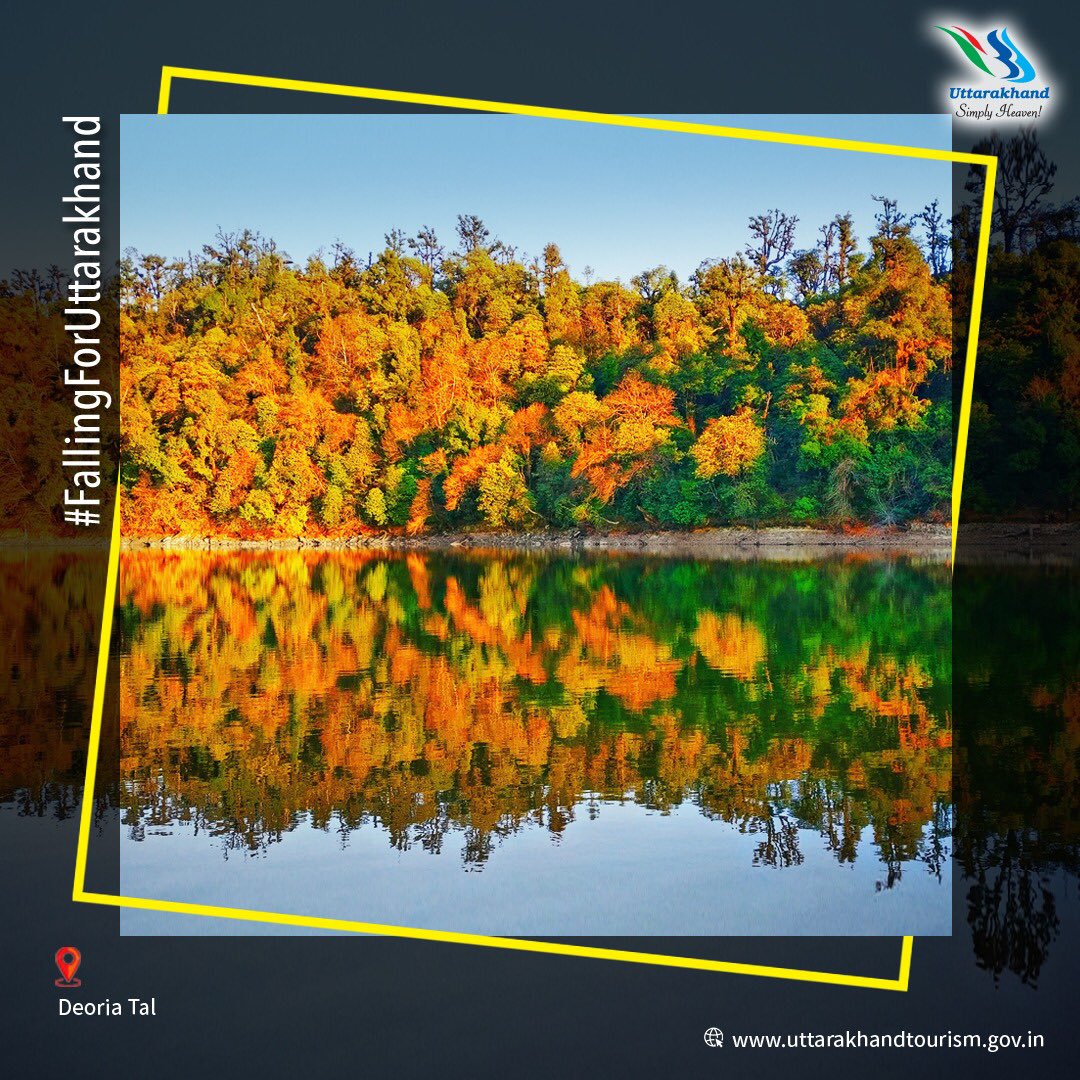 UTDBofficial's tweet photo. Deoria Tal bathed in colours of Fall. 
Autumn is one of the best seasons to trek to this lake set in the Kedarnath Wildlife Sanctuary. It is also a great summit climb (12,083 ft) for beginners.#FallingForUttarakhand
#Uttarakhand #UttarakhandTourism #UTDB #IncredibleIndia #hiking https://t.co/poiYipSY5R