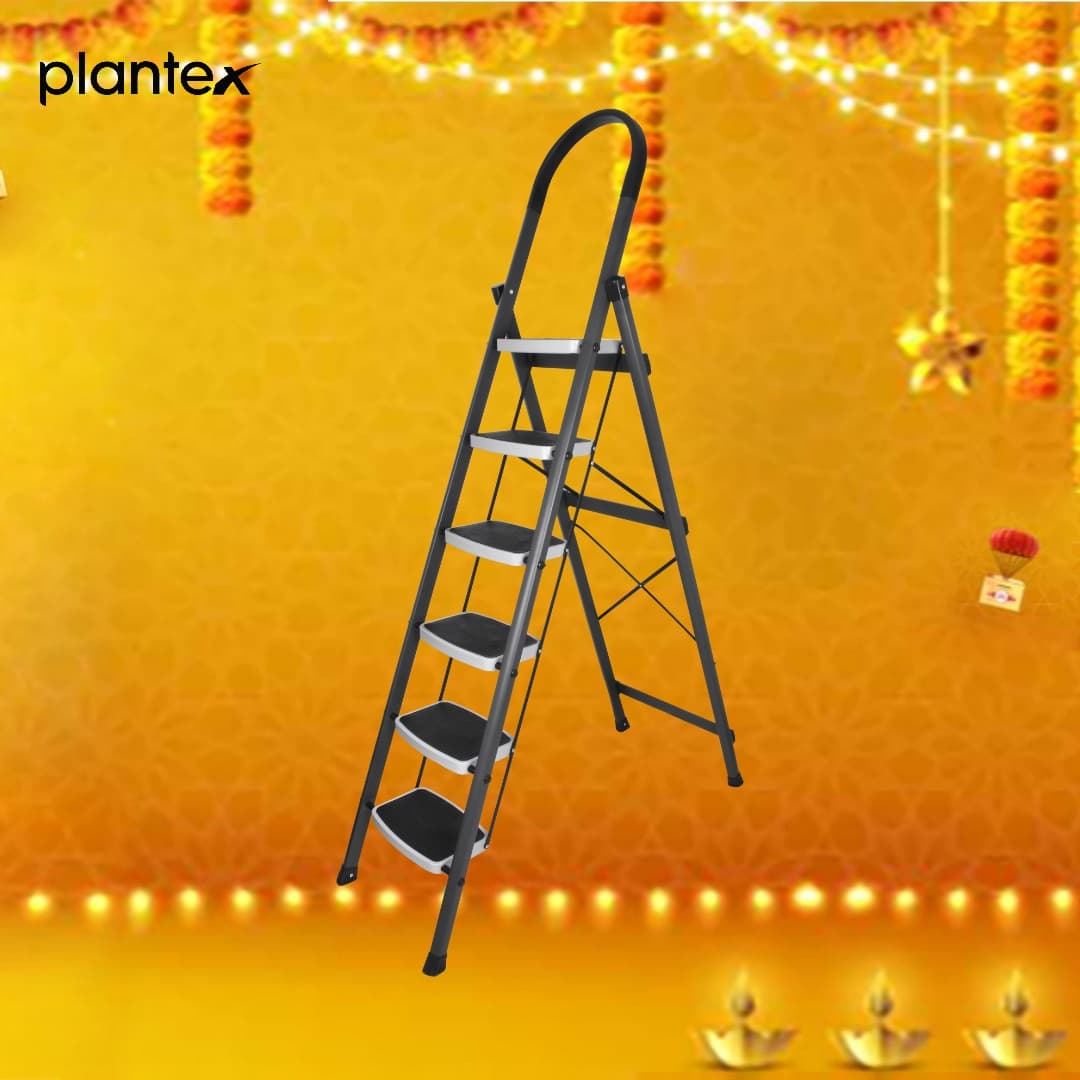 PlantexIndia's tweet photo. Presenting Plantex’s High-Grade Heavy Steel Foldable 6 Step Ladder  
#plantex #plantexindia #plantexhome  #ladder #6steps #antiskid #widesteps #steelpipe #plasticgrip #stablestructure #securefooting #easytohandle #warranty #alloy #slipresistant 

📸 Credit: @amazonIN https://t.co/mBWAqqSN1m