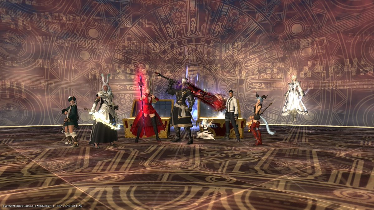 starstray's tweet photo. my first raid tier clear! big thanks to my raid group!!! #ffxiv #e12s https://t.co/8EAhrJ781Q