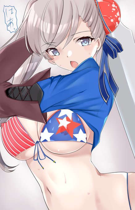 [R-18] 宮本武蔵 #Fate/GrandOrder #FGO #宮本武蔵(Fate) #星条旗ビキニ https://t.co/7nrD6EGvR5 