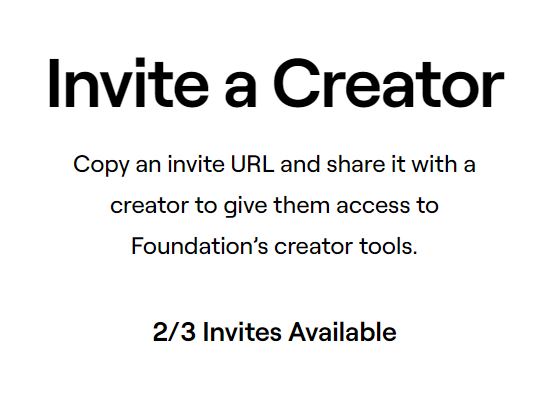🚨GIVEAWAY ALERT🚨 
I sold my first work and now its time to give back! TWO invites available! @withFND 🌐

1. You must follow me
2. Like and Retweet
3. Post a work of yours below

#FndInvites #Foundationinvites #inviteFND #FoundationInvite #invitefoundation