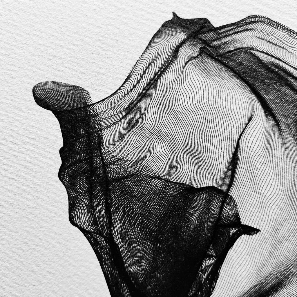 generativehut's tweet image. #generativeart Artist • @spatial.matters Bunker
1/1
Generated from @balthazarband track. Ink on paper drawn with an @axidraw on 300g 100% cotton paper
.
.
.
#generative #generativedrawing #generativeart #machineart #axidraw #artonpaper #igart #genartclub #genart #onelinedraw…