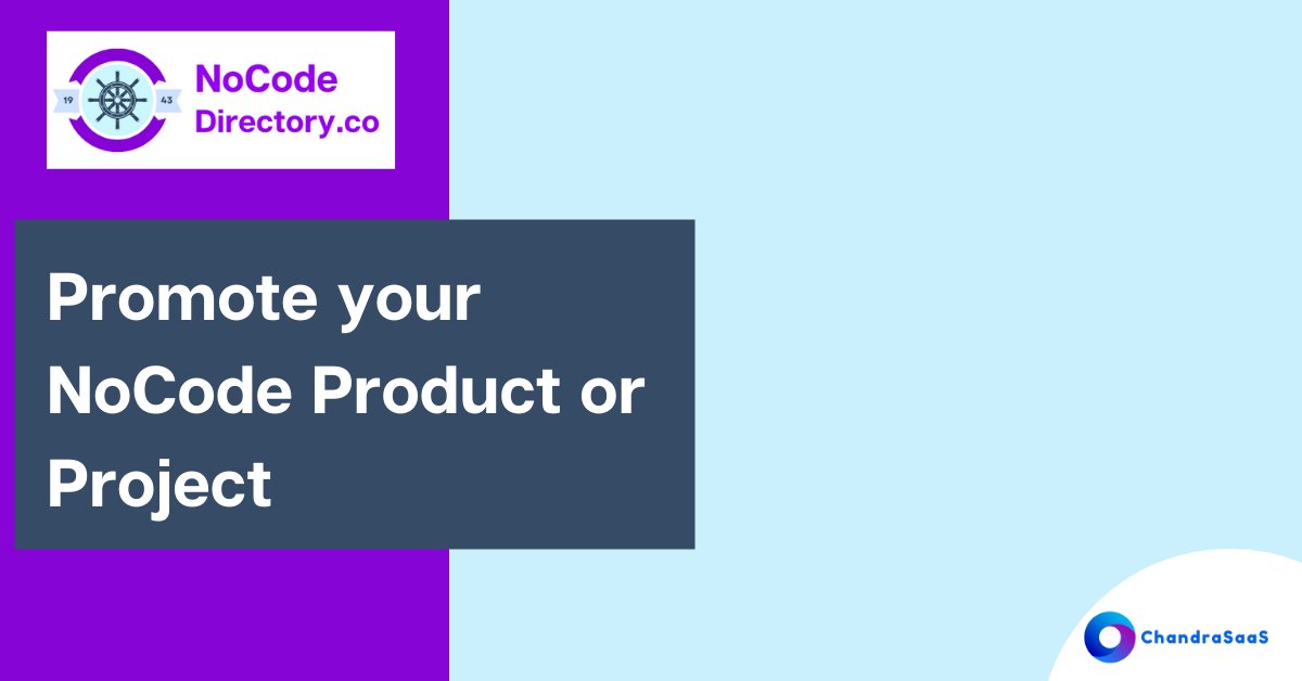 venkatfinindia's tweet photo. Promote your NoCode Product, Courses or Project. - https://t.co/RLdBgdzltk A part of @Chandrasaas Network. - #SaaS #Nocode #Nocodedirectory #Webflow #Bubble #Softr #Startups #Founders #Entrepreneurs https://t.co/i2X3IqEG1s
