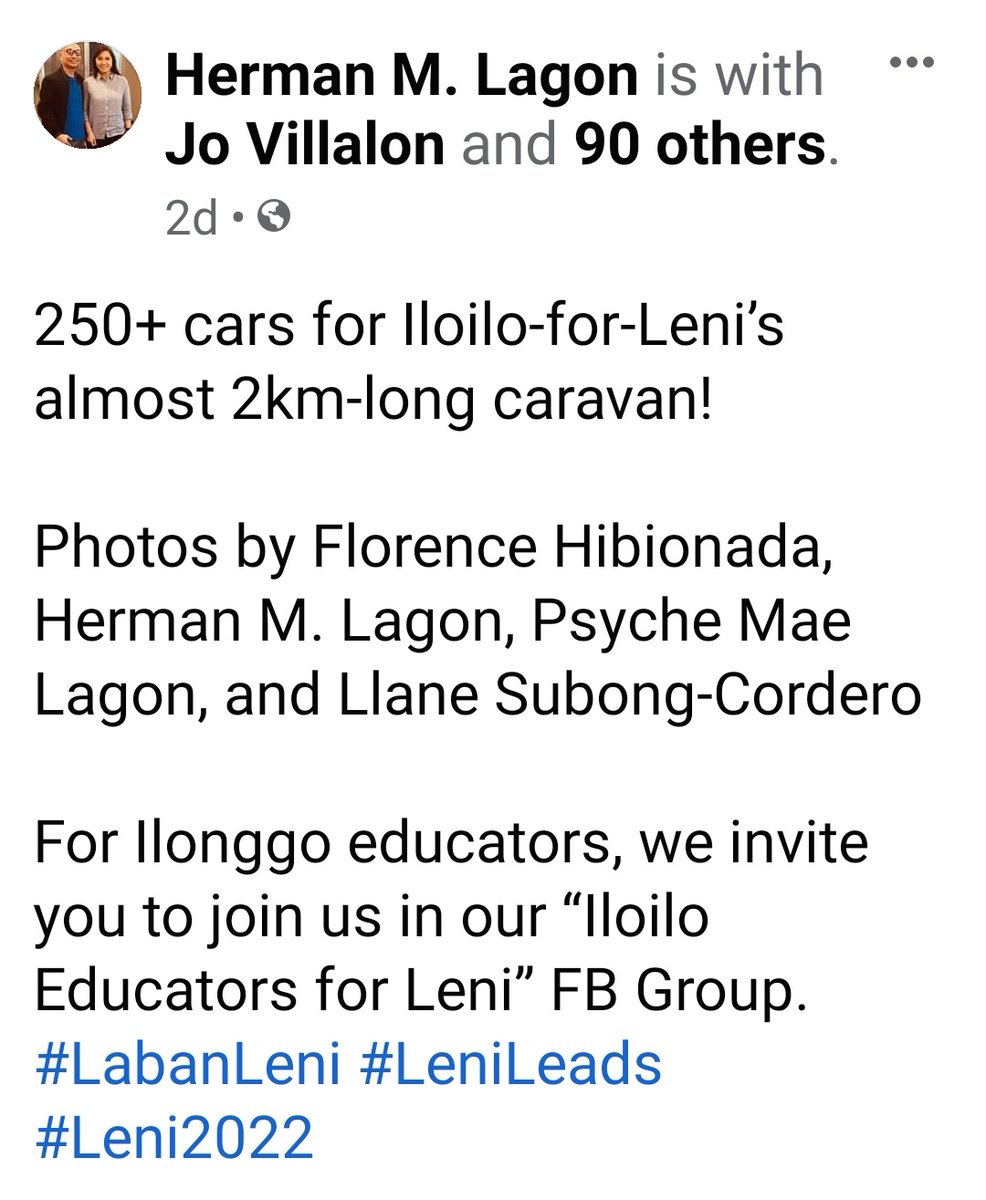 PinoyAkoBlog's tweet photo. Ilonggo for LENI! Ang galing!

💗💗💗 https://t.co/tk4EFWzGV8