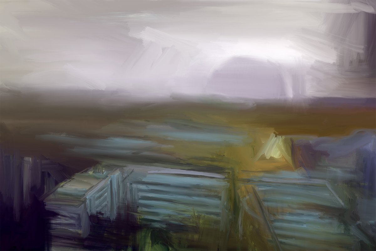 NorrieHarman's tweet photo. Titles: Scientific Advisors I Abandoned Town

Two new works from #ThePentlandExperiment

Editions 1/1

https://t.co/txf4CUZSSK

#painting #cryptoart #nft #hicetnunc https://t.co/PbEyH4liEn