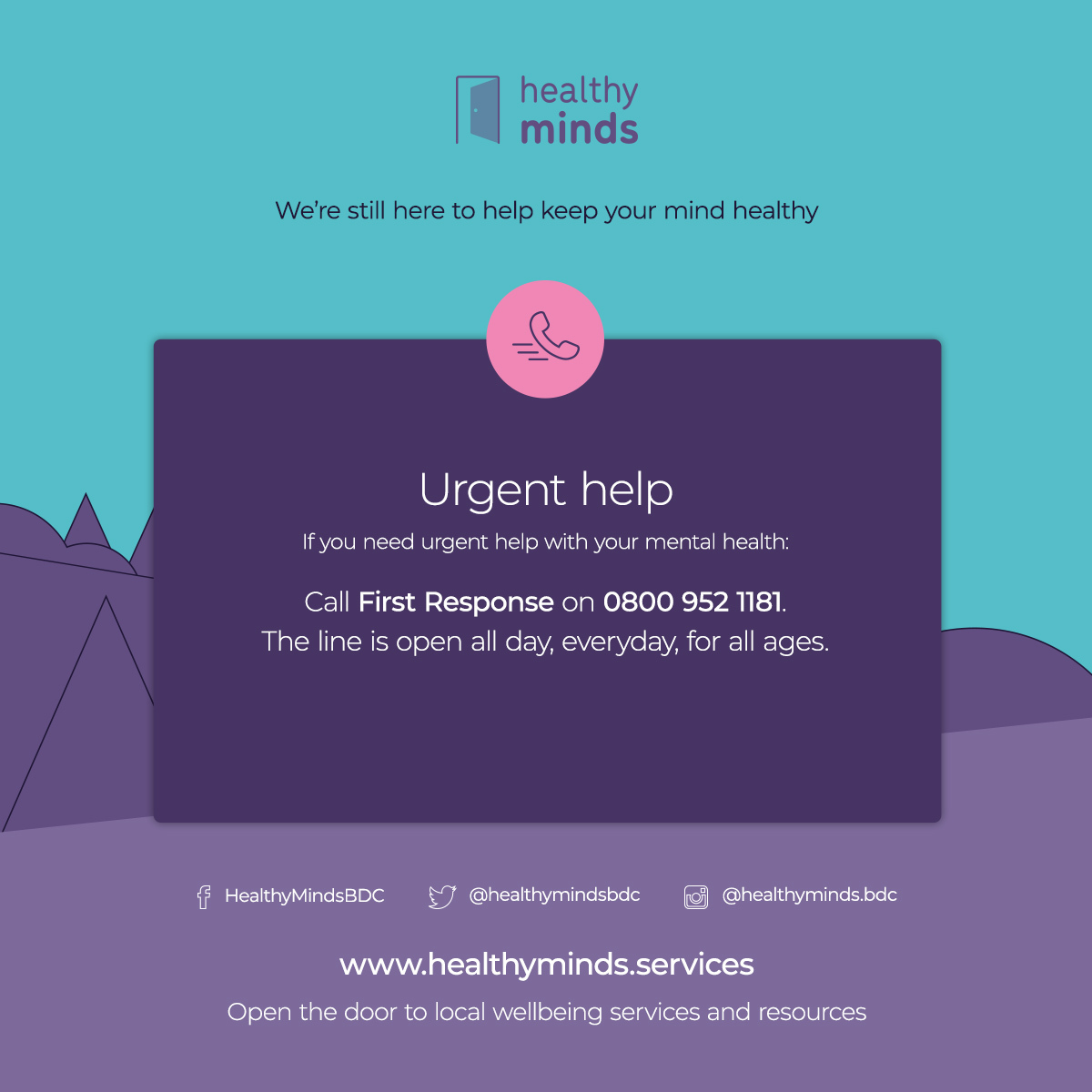 healthymindsbdc's tweet photo. Today is #WMHD2021. We all deserve good mental health + wellbeing. If you'd like to support the fight for #EqualityForMentalHealth today, you can share these vital resources, available for everyone in Bradford and Craven. You might just reach someone who needs to see these today. https://t.co/SK4dx4sp5A