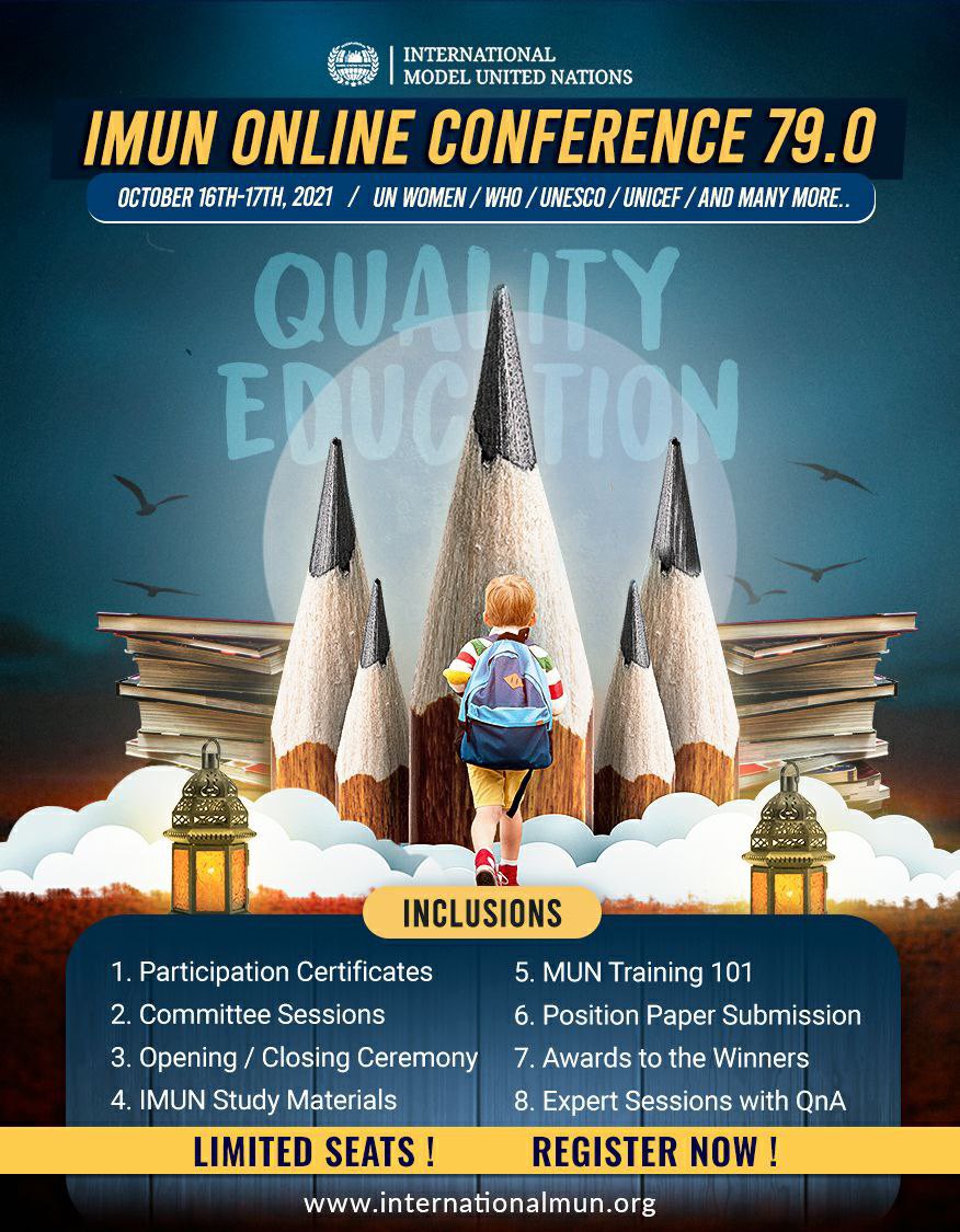 Sahil260799's tweet photo. Join us and help bring the global flavour of IMUN
Dates: October 16th - 17th, 2021
#InternationalMUN #mun #imun #modelunitednations #imun2021 #youth #globalopportunity #opportunity #conference #international #internationalconference #diplomacy #leaders #youngleaders #unitednation https://t.co/7XZEt6y4ss