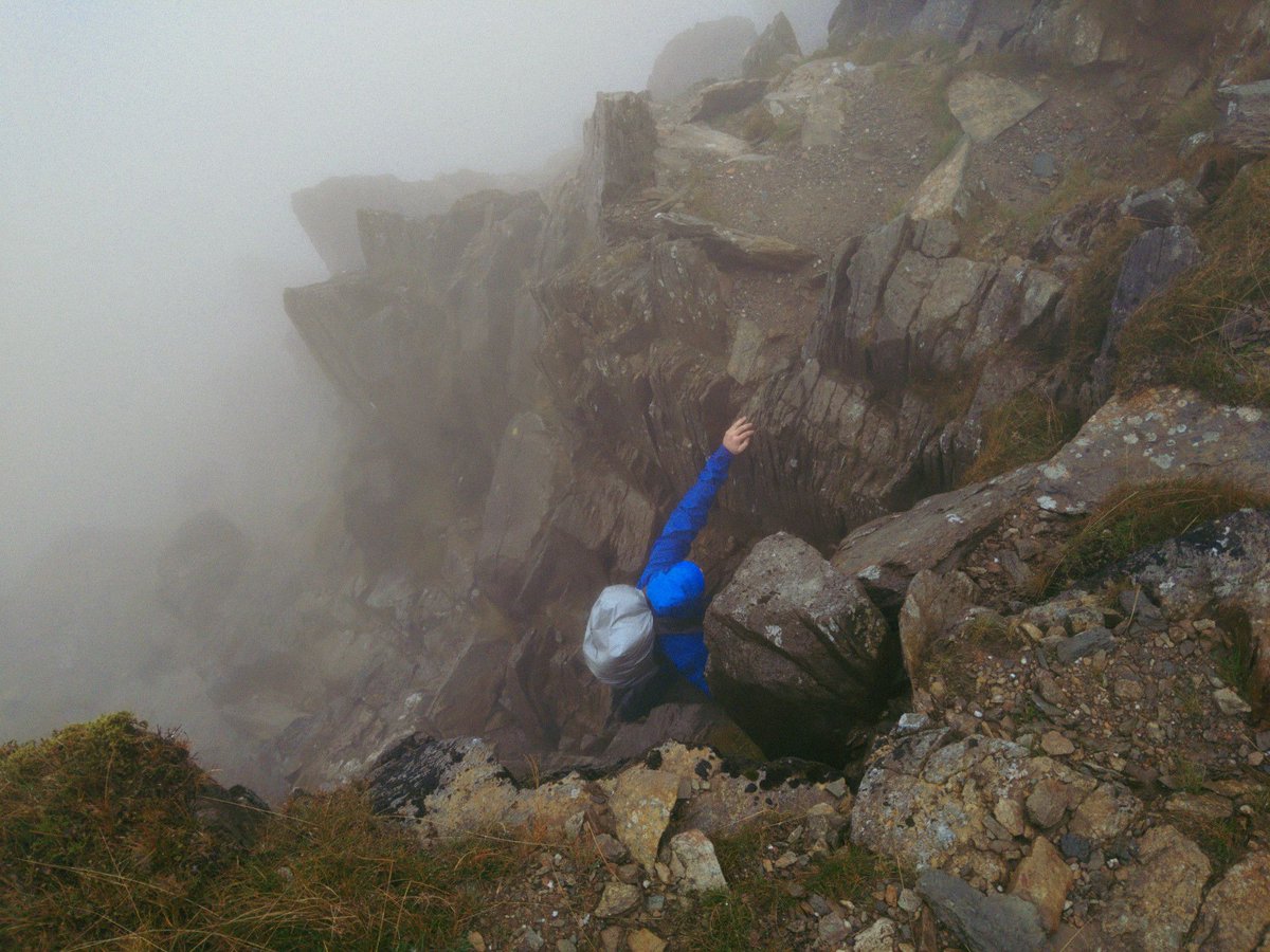 For_the_goats's tweet photo. Less than ideal conditions on Crib Goch over the weekend. At least we had the right equipment and experience to enjoy it. 

It is scary seeing how unprepared people are when doing this ridge especially in adverse conditions. https://t.co/WLPjypvl8m