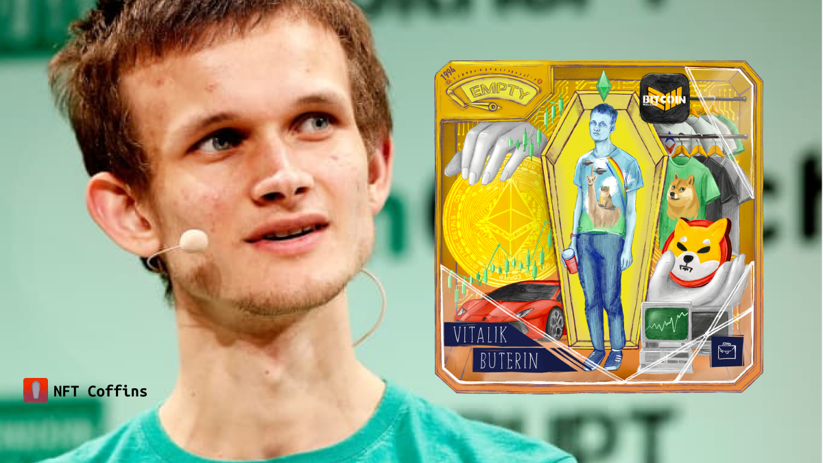 nftcoffins's tweet photo. @VitalikButerin We want to make a gift for you! We made an NFT with all your achievements. We hope you will do great things in the future, and we will add it to the NTF.  For example, London hard work. =) 
https://t.co/5p4saJa3TC https://t.co/J4DJ6LICMK
