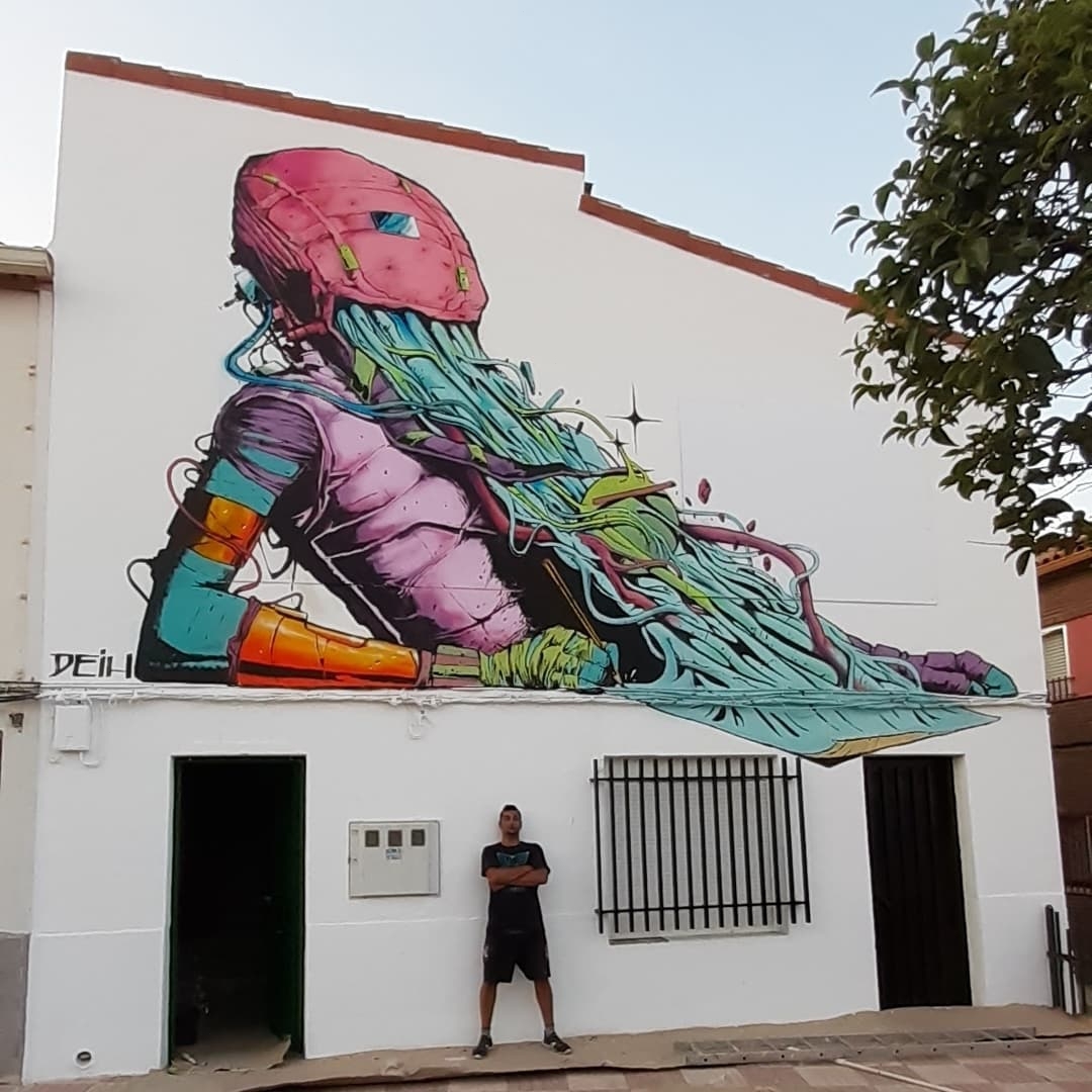 brababella's tweet photo. #Streetart by #DEIH @ #Provencio, Spain, for #ComicWalls
More pics at: https://t.co/u9BRnT6pDn #arteurbana #urbanart #murals #muralism https://t.co/0858OtHai1