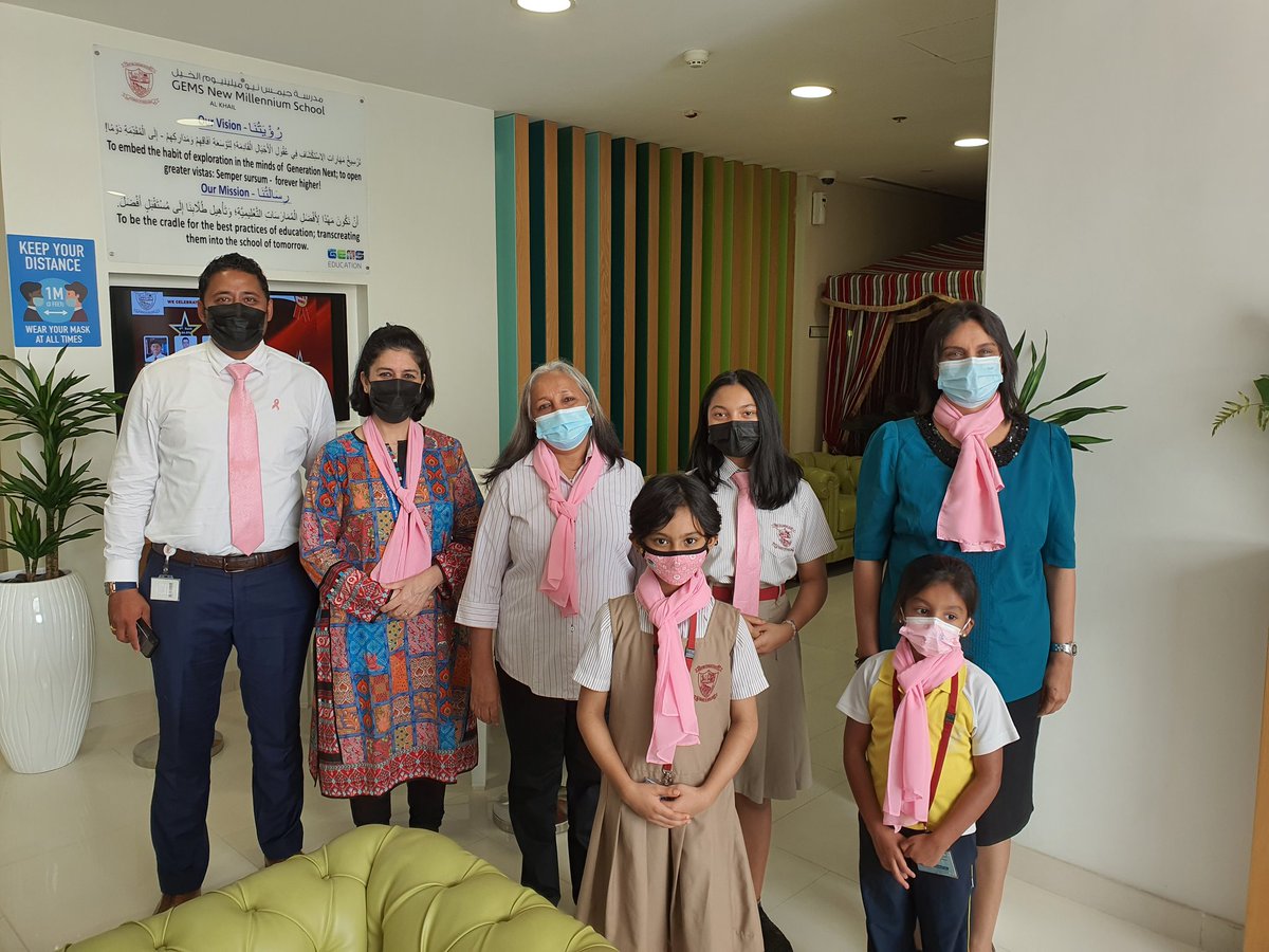 MichelleVerghe1's tweet photo. The #PinkBrigade @gemsnms_alkhail is ‘pinking’ us up in honour of #Pinktober with pink scarves and ties to raise awareness for #TheFutureIsBetterTogether @BhaumikJovita @Fatima_Martin @Susanna_Porob https://t.co/IPiTUKE6aQ