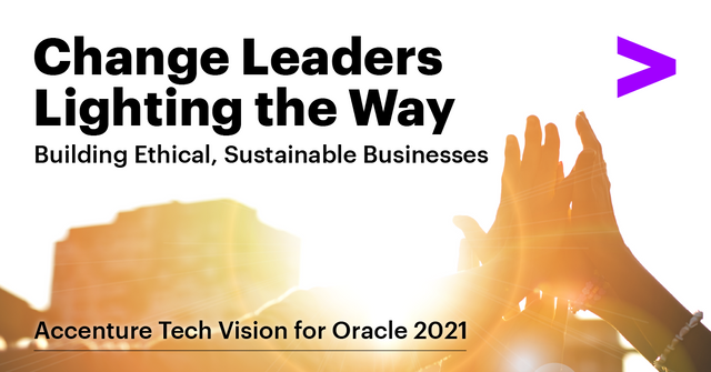 Oracle and @Accenture are helping clients transform into ethical, #sustainable businesses on @Oracle #Cloud. Learn how in the new #TechVision2021 interactive report. bit.ly/3FAGfba