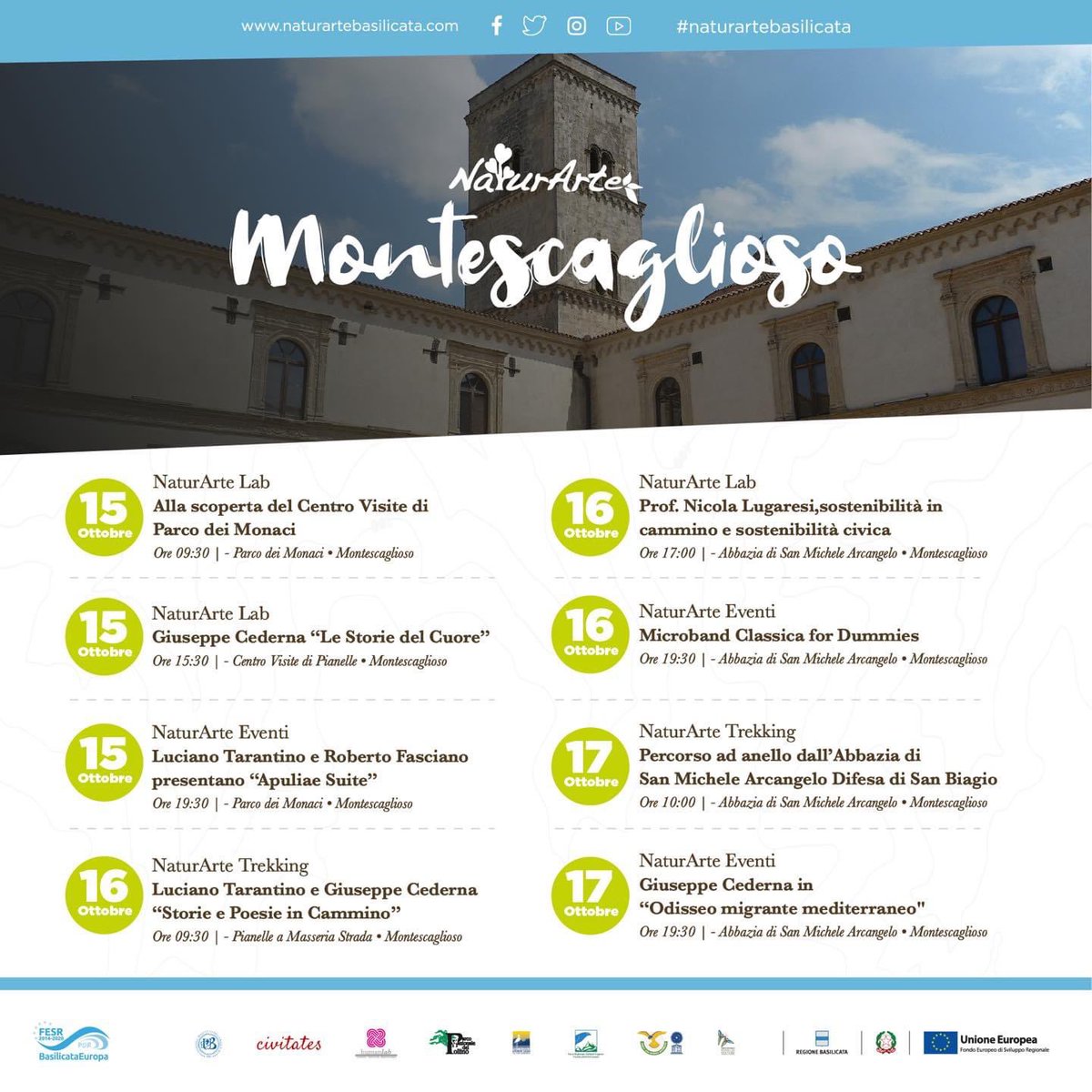 Ecco i prossimi appuntamenti di #Naturarte: non perdeteveli! 

#ParcodellaMurgiaMaterana