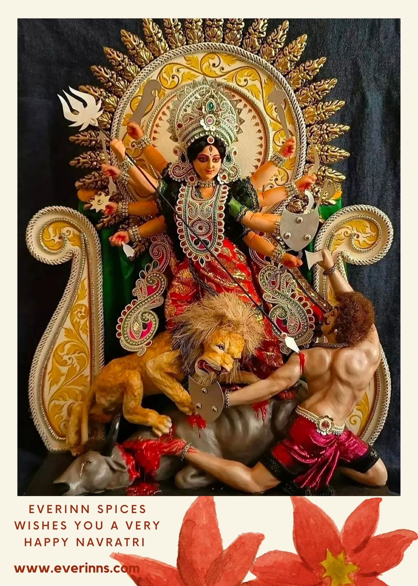 Everinnspices's tweet photo. एवरइन मसाला के तरफ से आप सभी को नवरात्री की हार्दिक शुभकामनाये
#navratri #everinn #EverinnSpices #masala #spices #durgapooja https://t.co/Bgfn8NOAPs