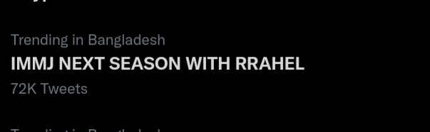 _Adroable_'s tweet photo. 72k tweets 
Carry on Guys 

IMMJ NEXT SEASON WITH RRAHEL https://t.co/Nyz3ubZfzG