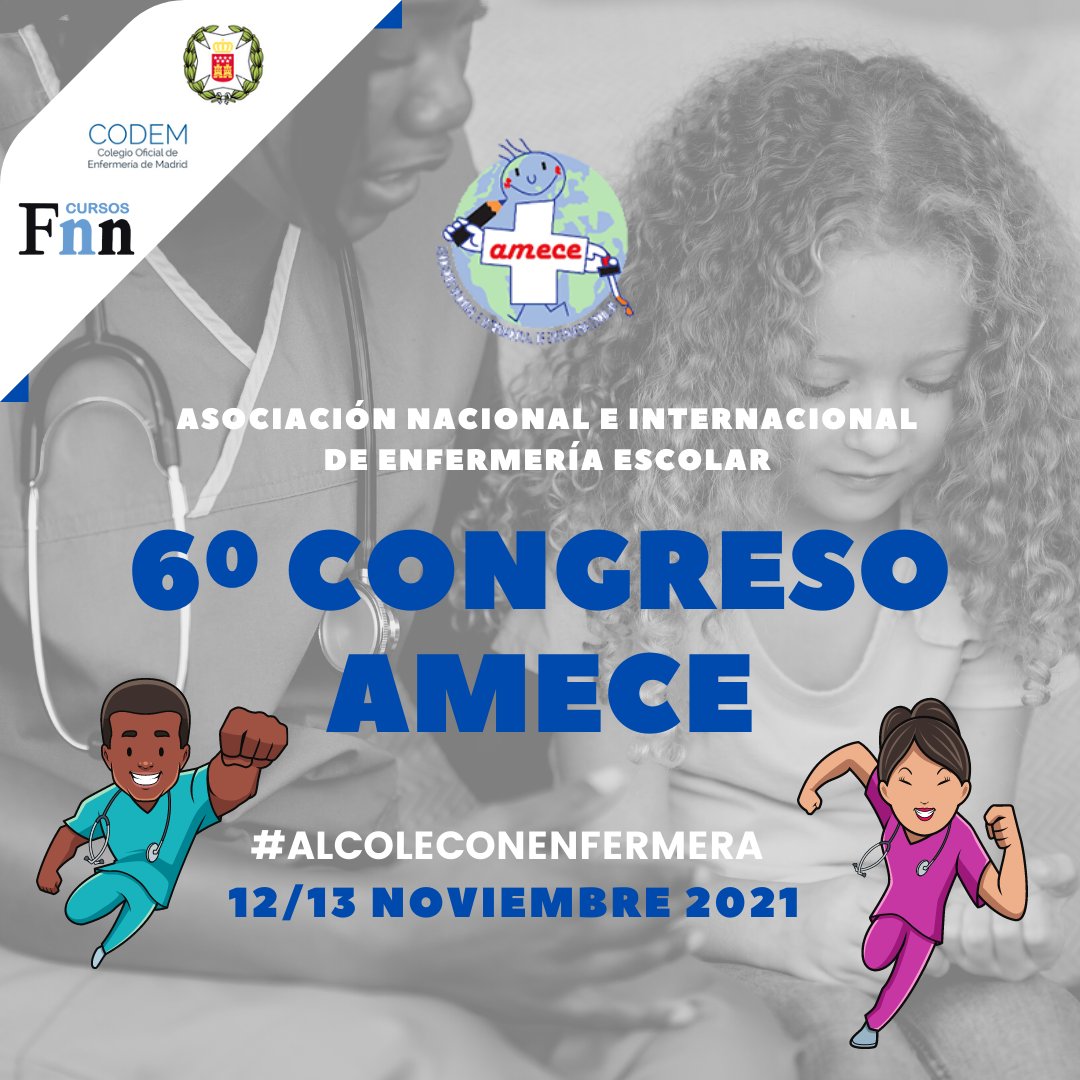 No os podéis perder el 6° Congreso #EnfermeriaEscolar 
🗓 12 y 13 de noviembre 
✍ GRAUITO (Asistencia+Diploma Asistencia)
✍  64€ Asistencia al Congreso + Diplomas + Presentación trabajos + Taller con CFC del SNS. <a href="/cursosfnn/">CursosFnn.com</a>  <a href="/MadridCODEM/">EnfermerasMadrid</a> #alcoleconenfermera #enfermería #nurses