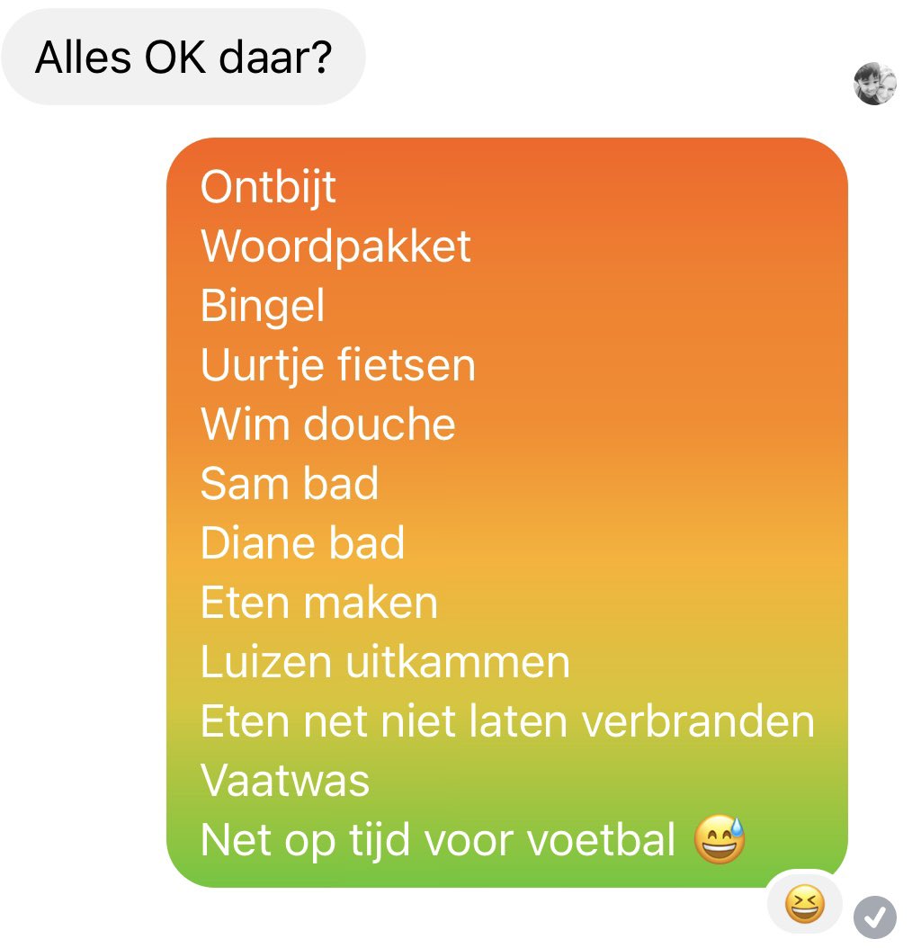 Zo blij met het medeleven van een werkende echtgenote op zondag 😅 Nu relaxen in de zetel #ITABEL